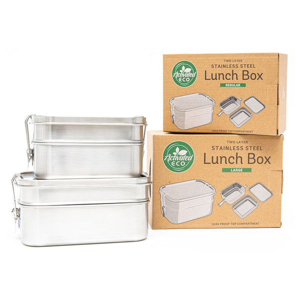 316 Stainless Steel Lunch Box Cute Bento Lunch Box Double-layer C